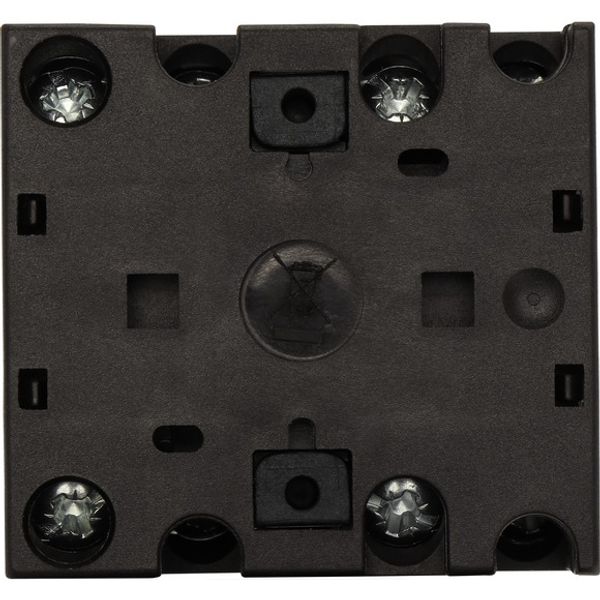 T0-2-1/E On-Off switch, T0, 20 A, flush mounting, 2 contact unit(s), 3 pole, with black thumb grip and front plate image 1