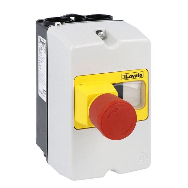 Surface mount enclosure IP65 (4X) for SM1P... width 80mm. With button for emergency stop image 1