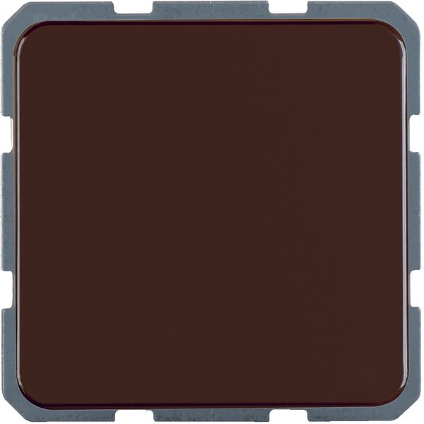 SCHUKO soc. out. hinged cover, splash-proteced flush-mtd IP44, brown g image 1