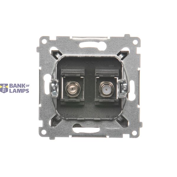 Cover for single socket outlet with earthing IP44 - same color flap & cover, antibacterial green image 1