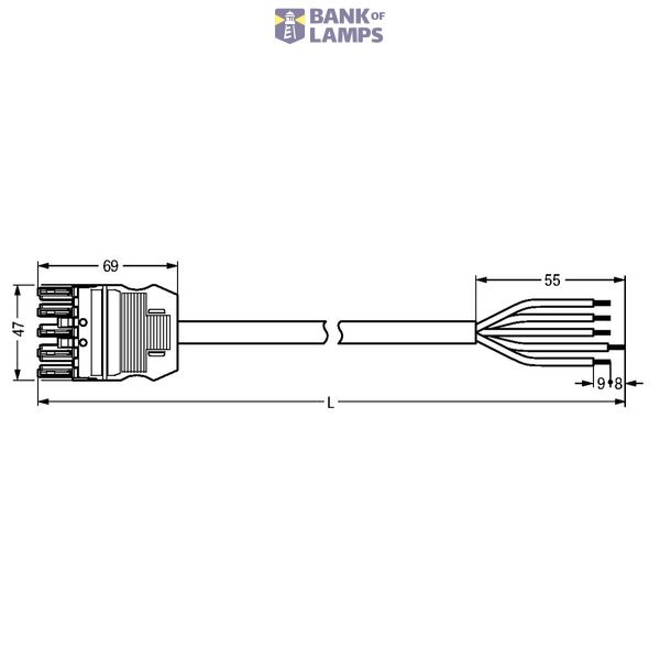 pre-assembled connecting cable Cca Plug/open-ended light green image 4