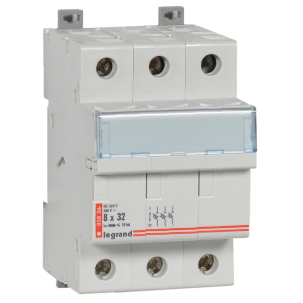 Fuse carrier - for industrial cylind cartridge fuse 8.5 x 31.5 mm - 400 V~ - 3P image 2