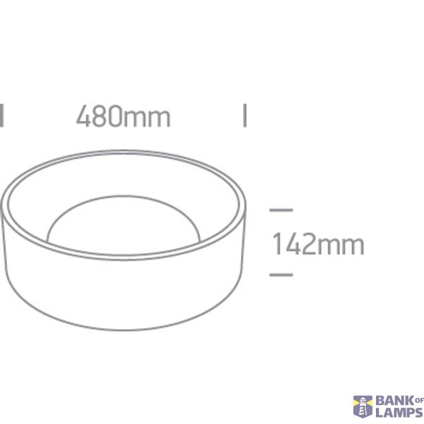 BLACK PLAFO 35W CCTV IP20 230V DARK LIGHT image 2