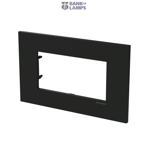 Frame - 1-gang / 4-modules - Niessen logo - S - Matt Black image 2