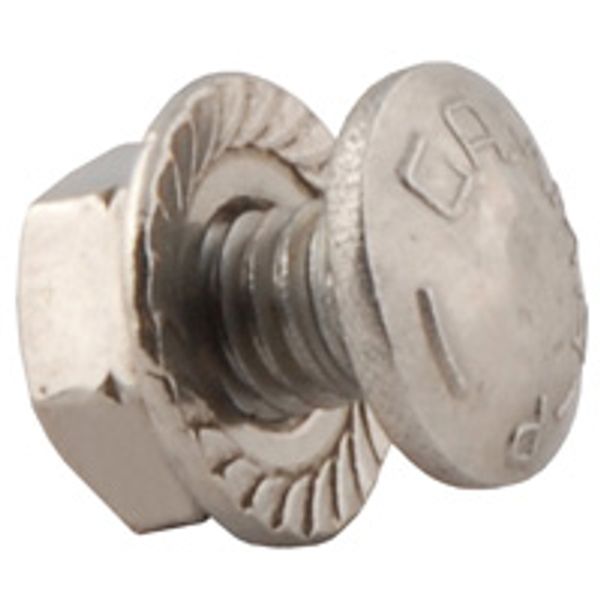 Carriage bolt with nut M6x10 Rvs316L image 1