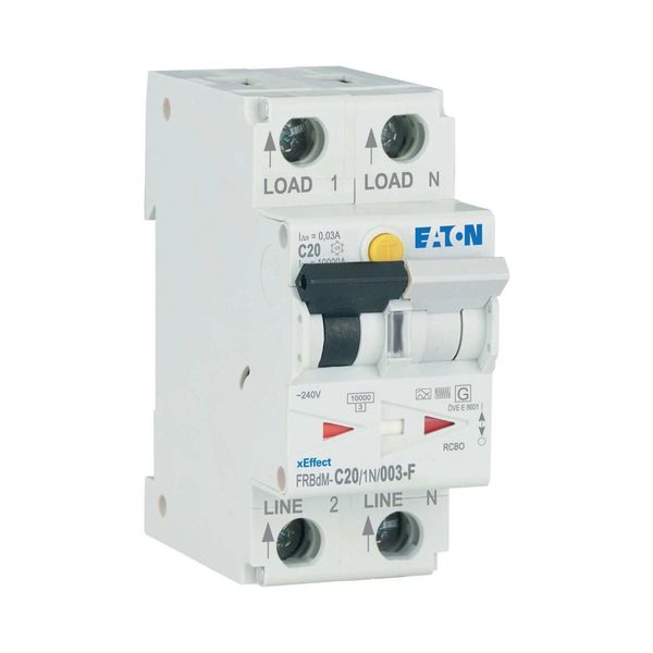 Digital RCD/MCB combination, 20 A, 30 mA, MCB trip characteristic: C, 1p+N, RCD trip characteristic: F image 9