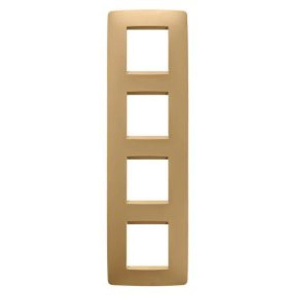 ONE INTERNATIONAL PLATE - IN PAINTED TECHNOPOLYMER - 2+2+2+2 MODULES VERTICAL - GOLD - CHORUSMART image 1