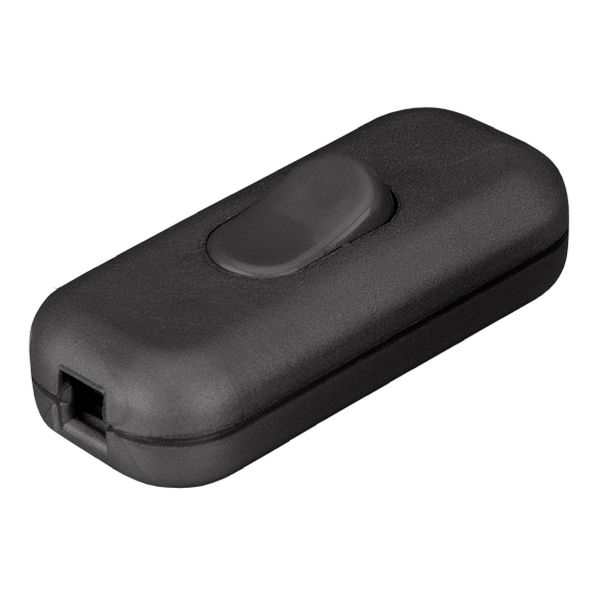 Cord Switch Single-pole Black 2P + Earth image 1
