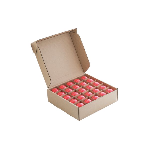 EcoPack LED Ball G45 E27 1W Red Bulk image 2