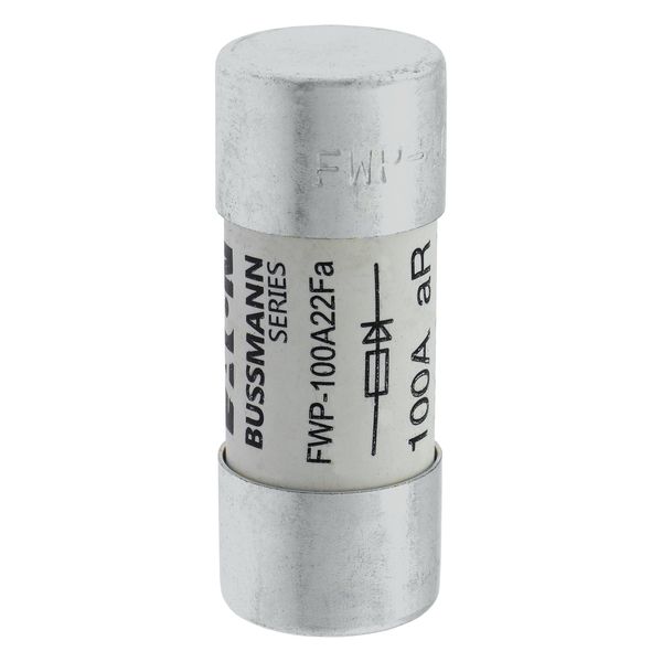 FWP high speed fuse, 700 Vac (IEC), 700 Vdc (UL), 100A, 200 kAIC at 300 Vdc, 50 kAIC at 300 Vdc, Non Indicating image 15