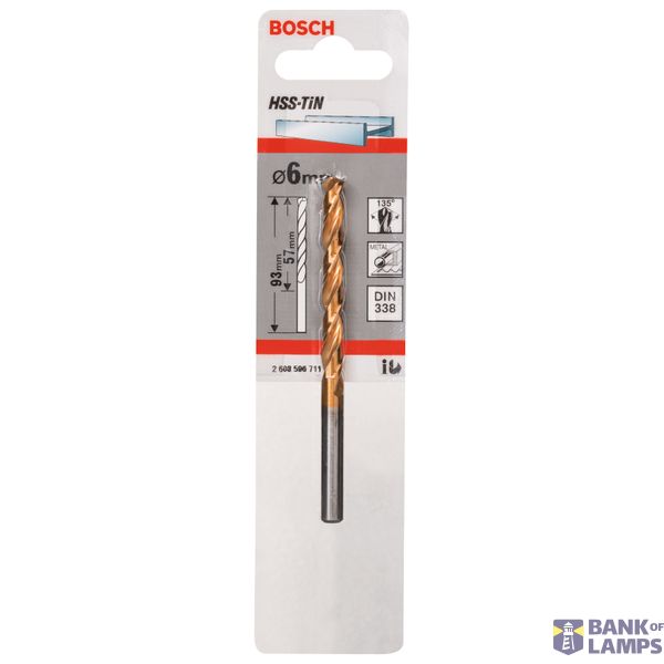 Metal drill bits HSS-TiN, DIN 338 6 x 57 x 93 mm 1 pcs. image 2