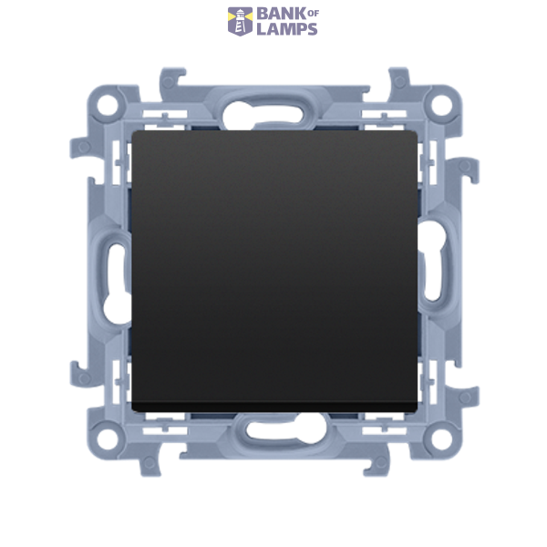 Intermediate switch without pictogram, 10AX, black matt image 1