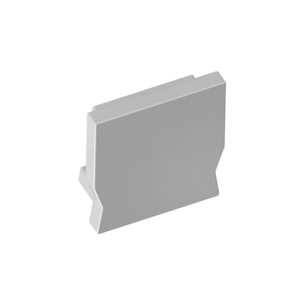 Square plug for surface-mounted profile GLAX MINI, (set of 10 pcs.), gray image 1