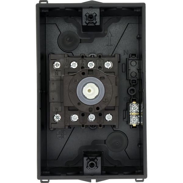 P1-25/I2/SVB-SW/N Main switch, P1, 25 A, surface mounting, 3 pole + N, STOP function, With black rotary handle and locking ring, Lockable in the 0 (Off) position image 24