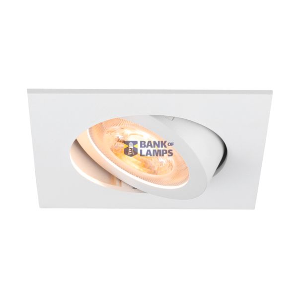 NEW TRIA® 68, recessed ceiling light, square, max. 10W GU10, white image 1