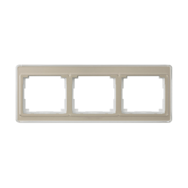 cover frame SL500 gold bronze 3-fold hor. image 1