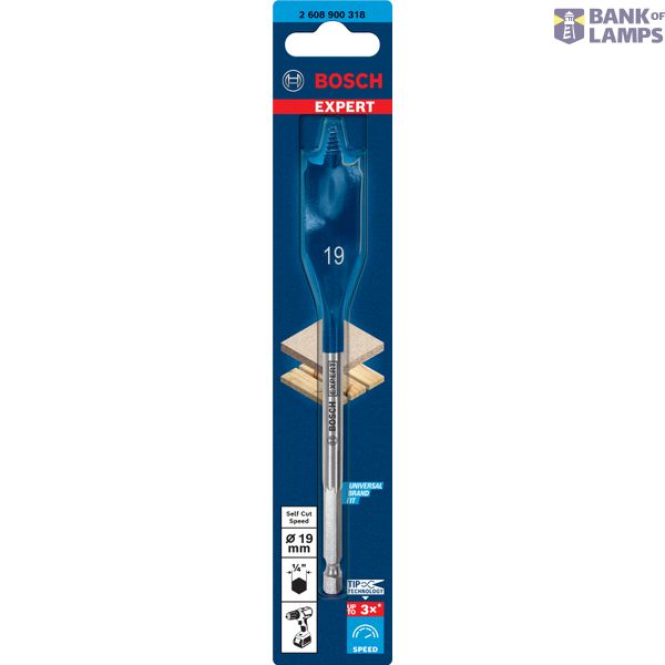 EXPERT Self Cut Speed Spade Drill Bit 19 x 152 mm image 2