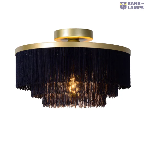 Lucide EXTRAVAGANZA FRILLS - Flush ceiling light - Ø 35 cm - 1xE27 - Matt Gold / Brass image 1