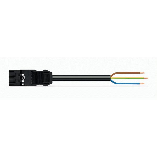 pre-assembled connecting cable Eca Plug/open-ended black image 2