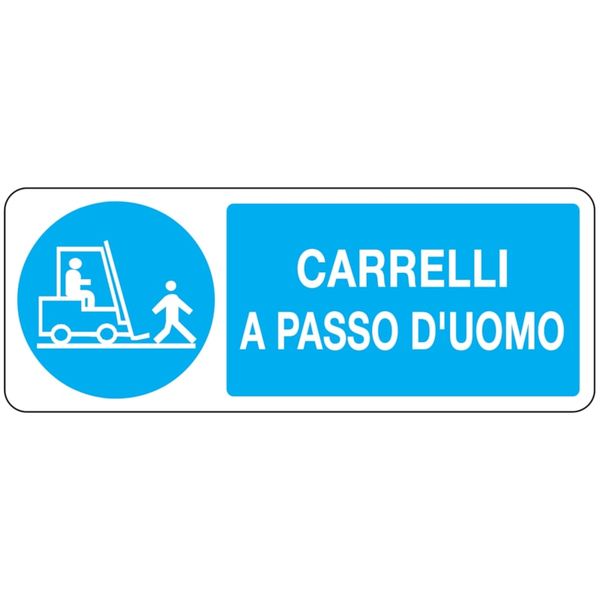 Mandatory sign - Al - Dimensions: 330x125 mm image 1