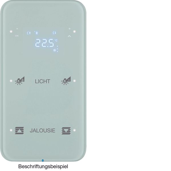Touch sensor 2g thermostat, display, intg bus coupl. , KNX-R.1, glass  image 1