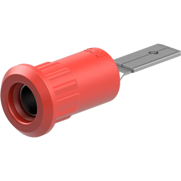 4 mm socket, plug-in connection, mounting Ø 8.2 mm, red, 64.3013-22 image 1