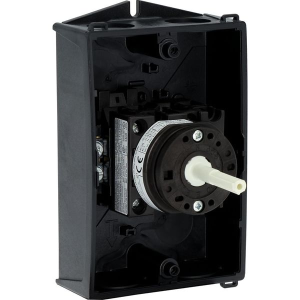 T0-2-1/I1/SVB-SW Main switch, T0, 20 A, surface mounting, 2 contact unit(s), 3 pole, STOP function, With black rotary handle and locking ring, Lockable in the 0 (Off) image 29