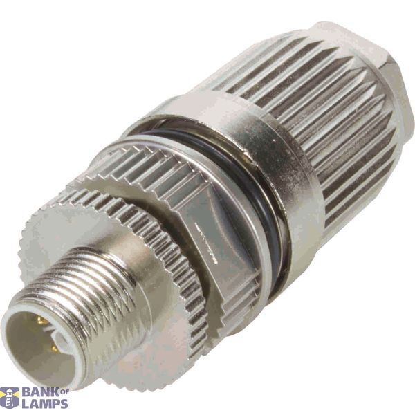 Fitted pluggable connector 5-pole, shielded M12 plug, straight image 2