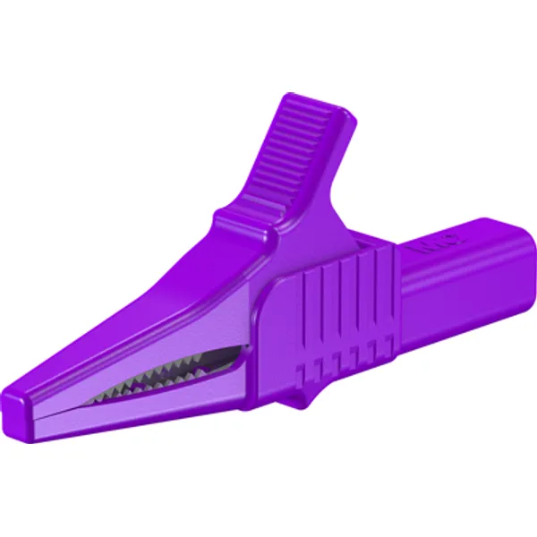 Alligator clip, purple, max. 20 mm, L 82.2 mm, CAT II, socket 4 mm, 66.9755-26 image 1