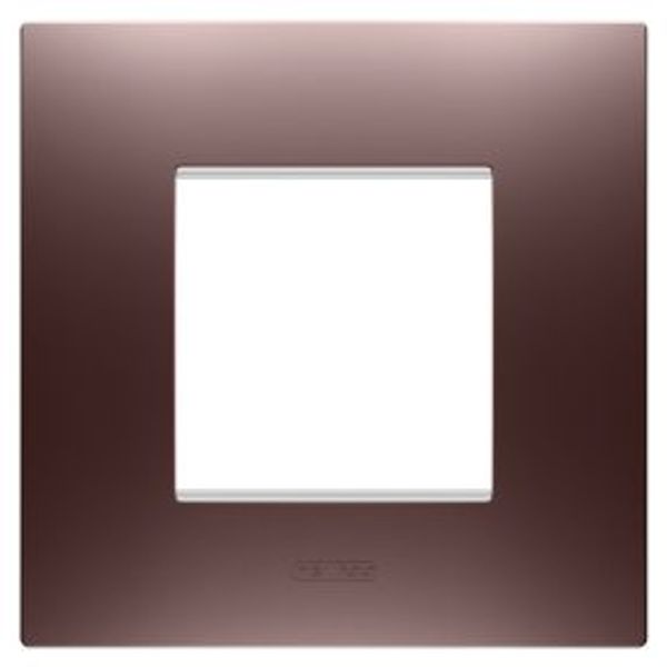 EGO INTERNATIONAL PLATE - IN PAINTED TECHNOPOLYMER - 2 MODULES - COPPER - CHORUSMART image 1