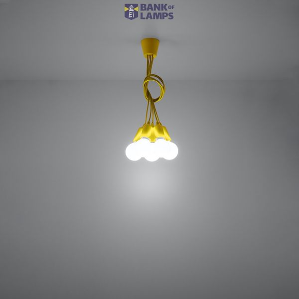 HANGING LAMP DIEGO 5 YELLOW E27 5X60W IP20 image 6