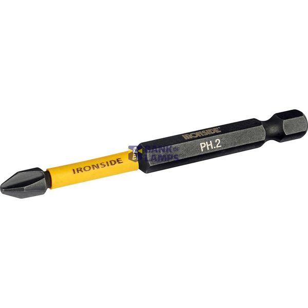Screwdriver bit Ironside PH3x75mm impact 2pcs. image 1