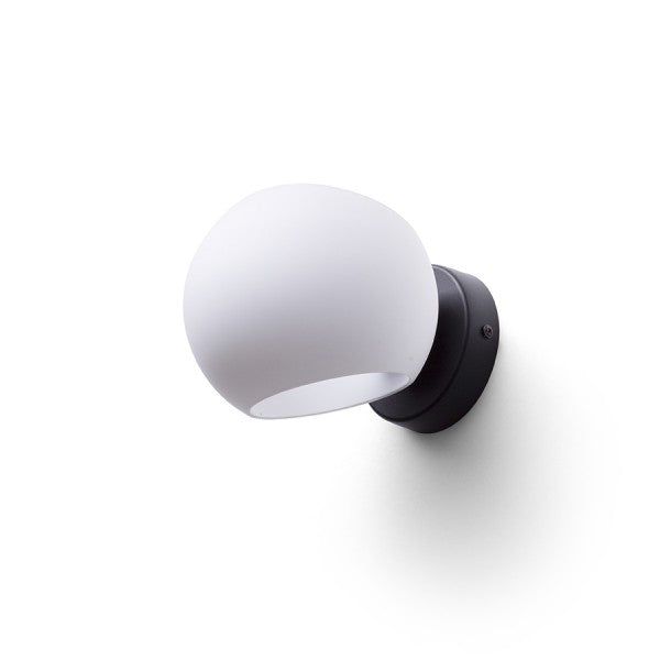 SOLARIS surface mounted frosted glass/black 230V LED E14 7W image 1