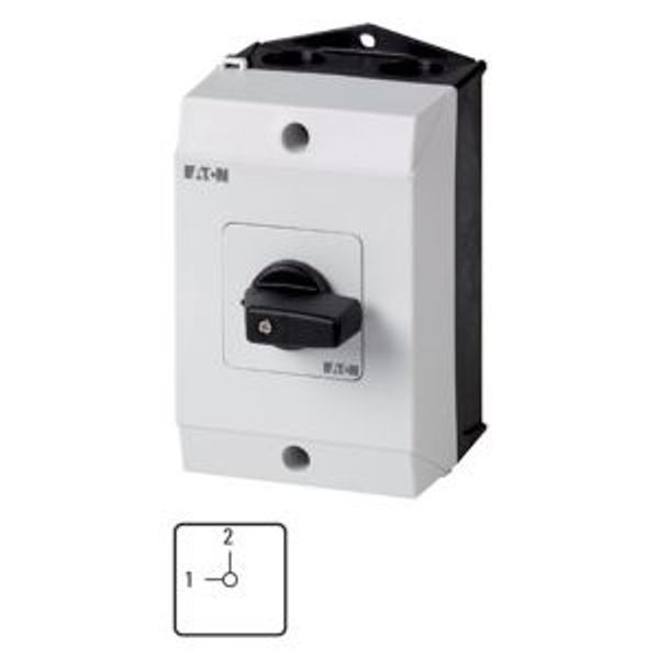 T0-1-15441/I1 Changeoverswitches, T0, 20 A, surface mounting, 1 contact unit(s), Contacts: 2, 90 °, maintained, Without 0 (Off) position, 1-2, Design number 15441 image 4