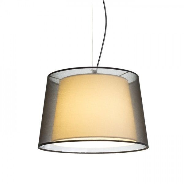 ESPLANADE pendant transparent black/white chrome 230V LED E27 15W image 1