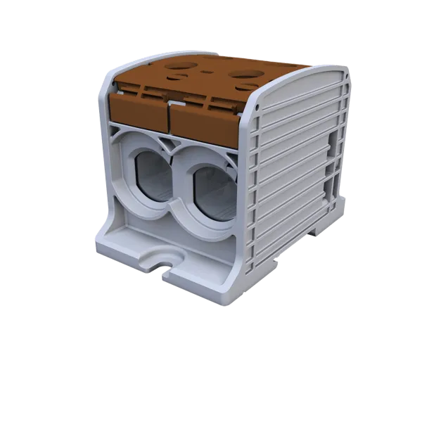 STB 185-2 Rail-mounted terminal block Al/Cu 87820 SIMBLOCK brown image 1
