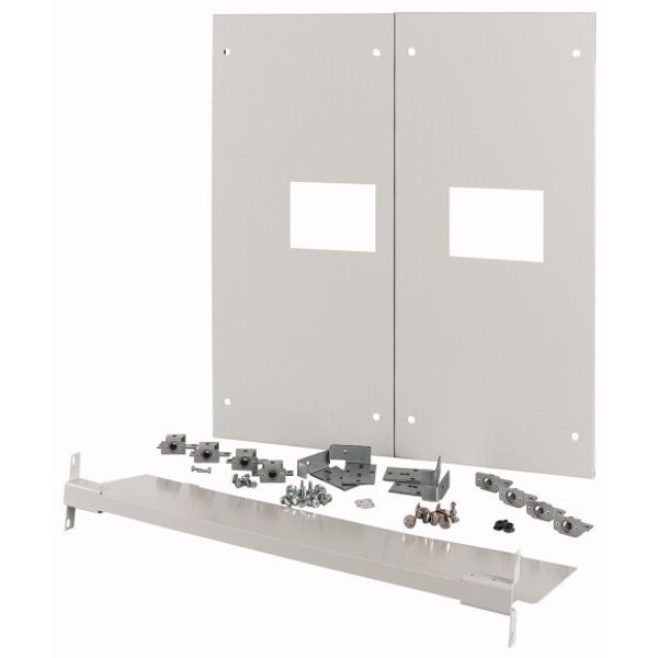 XM2N43F06C-XMV Front plate, 2xNZM4, 3p, fixed with mechanical interlock, W=600mm, grey image 1