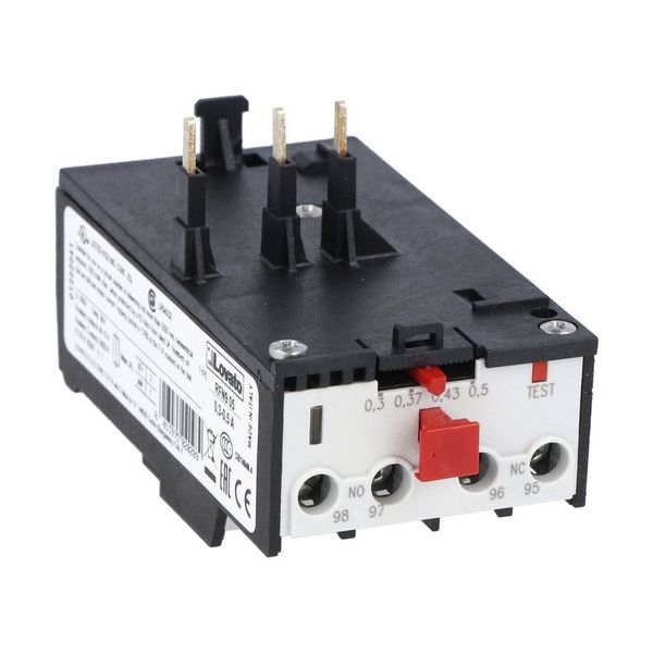 Motor protection relay, non phase failure/non single-phase sensitive. Three-pole (three-phase), manual resetting. Direct mounting on BG06, BG09, BG12 mini-contactors, 4.5...7.5A image 1