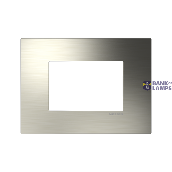 Frame - 1-gang / 3-modules - Niessen logo - S - Nickel image 1