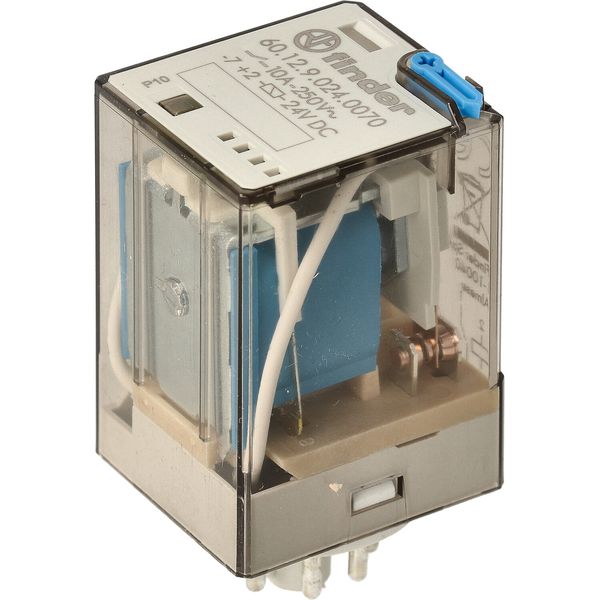 Rel. 2CO 10A/24VDC/Agni/Test button/LED/diode (60.12.9.024.0070) image 6