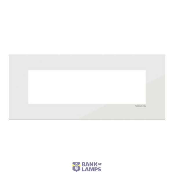 Frame - 1-gang / 7-modules - Niessen logo - Tacteo White image 1