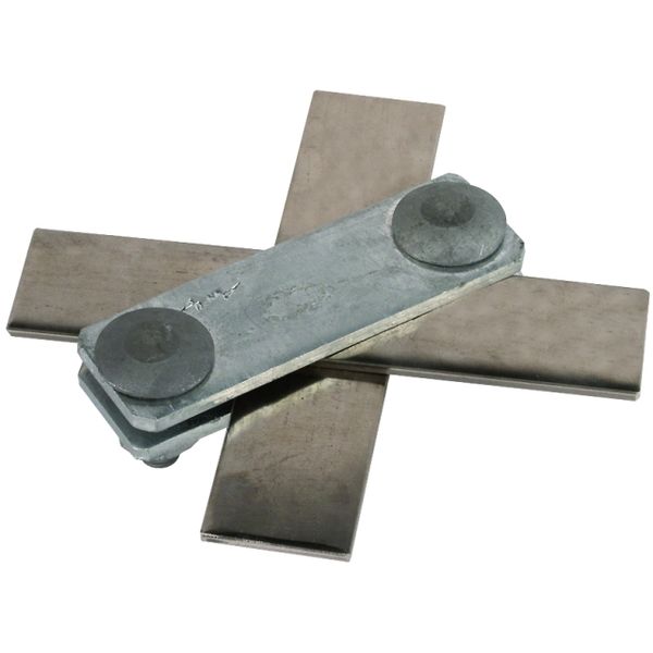 SV clamp StSt(V4A) f. Fl 30/Fl 30mm with screws and nuts (M10) image 1