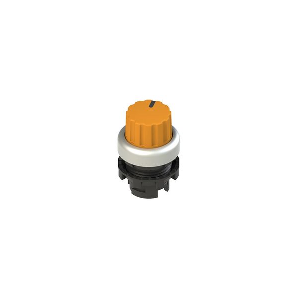 Illuminated knob selector, 2 positions orange with marking image 1