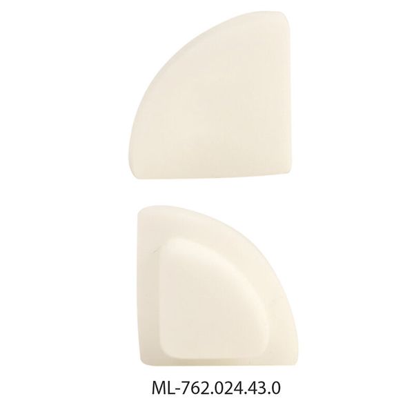 End cap without hole for RA, white color, 1pc image 1