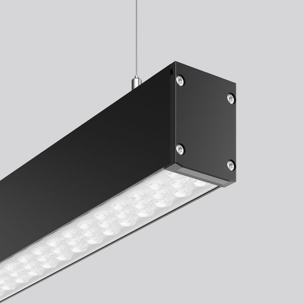 LINEDO single IP54, 31 W, 4550 lm, 830, black, DALI Pendant luminaires image 2