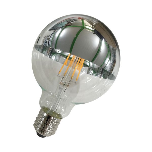 LED Filament G95 E27 240V 4W 2700K TM Silver DIM image 1