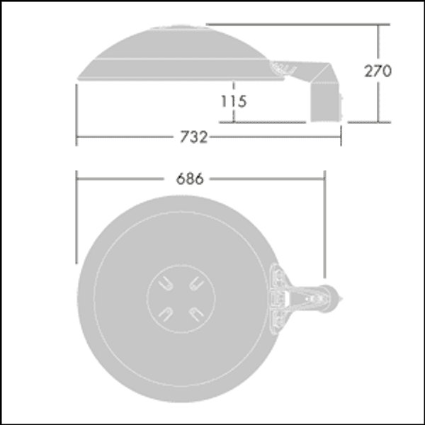 TR 48L50-730 RWT BP CL2 OP W9 T60E - LED road lighting lantern image 3