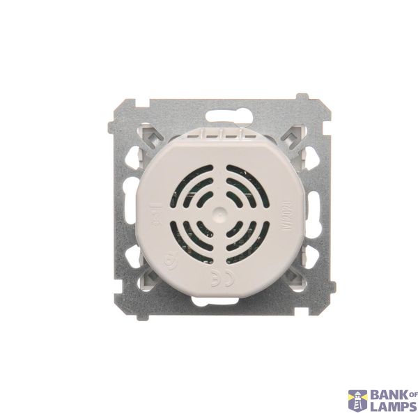 Hotel room switch with indicator light, Silver matt, metalic, 10A, 2A image 1