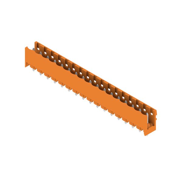 PCB plug-in connector, male header, open side, THT solder connection, 5.08 mm, Number of poles: 17, 180°, Solder pin length (l): 3.2 mm, tinned, orange, Box image 2