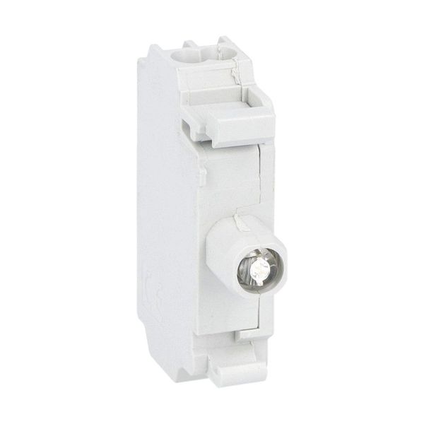 LED integrated lamp-holder, steady light Ø22mm Platinum series, spring-clamp termination, 185...265VAC. Blue image 1